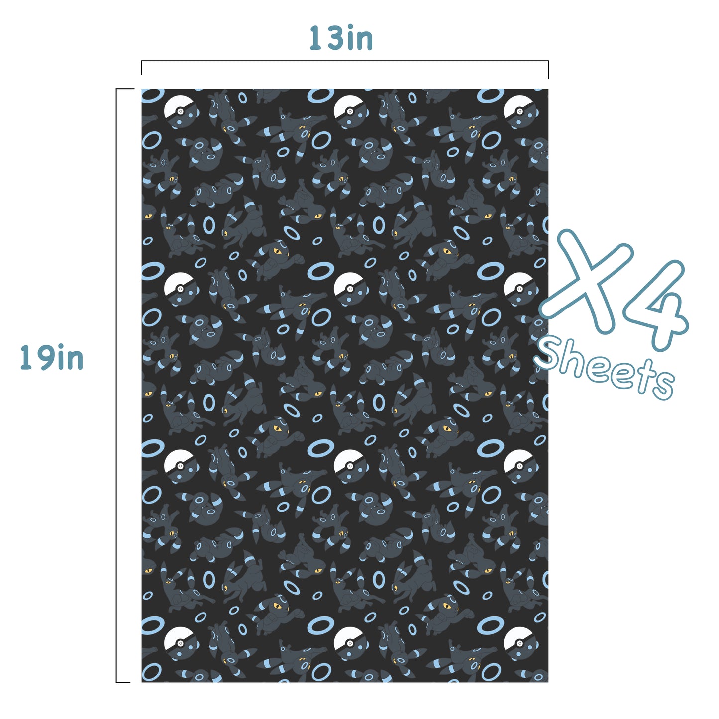 Umbreon (Black) Wrapping Paper Sheets