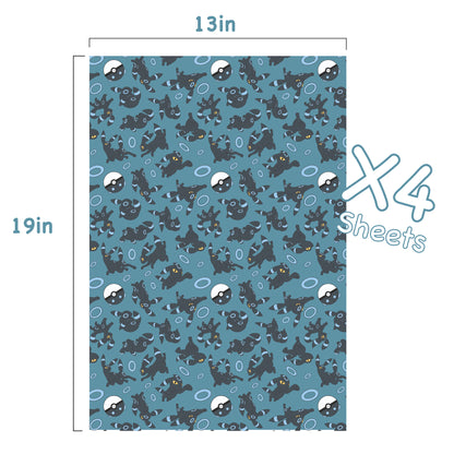 Umbreon (Blue) Wrapping Paper Sheets