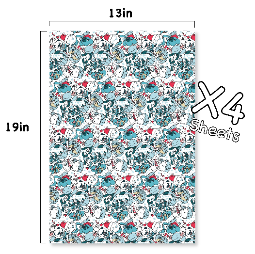 Winter Pattern Wrapping Paper Sheets