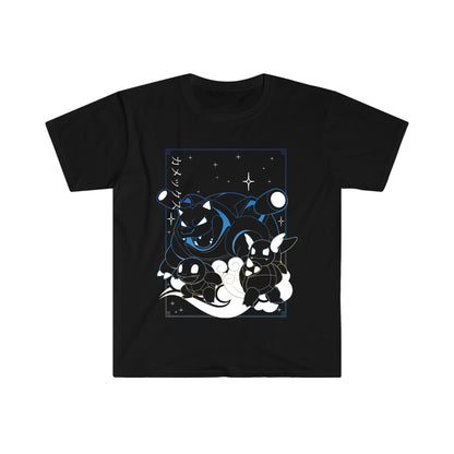 Blastoise Evolution Black T-Shirt
