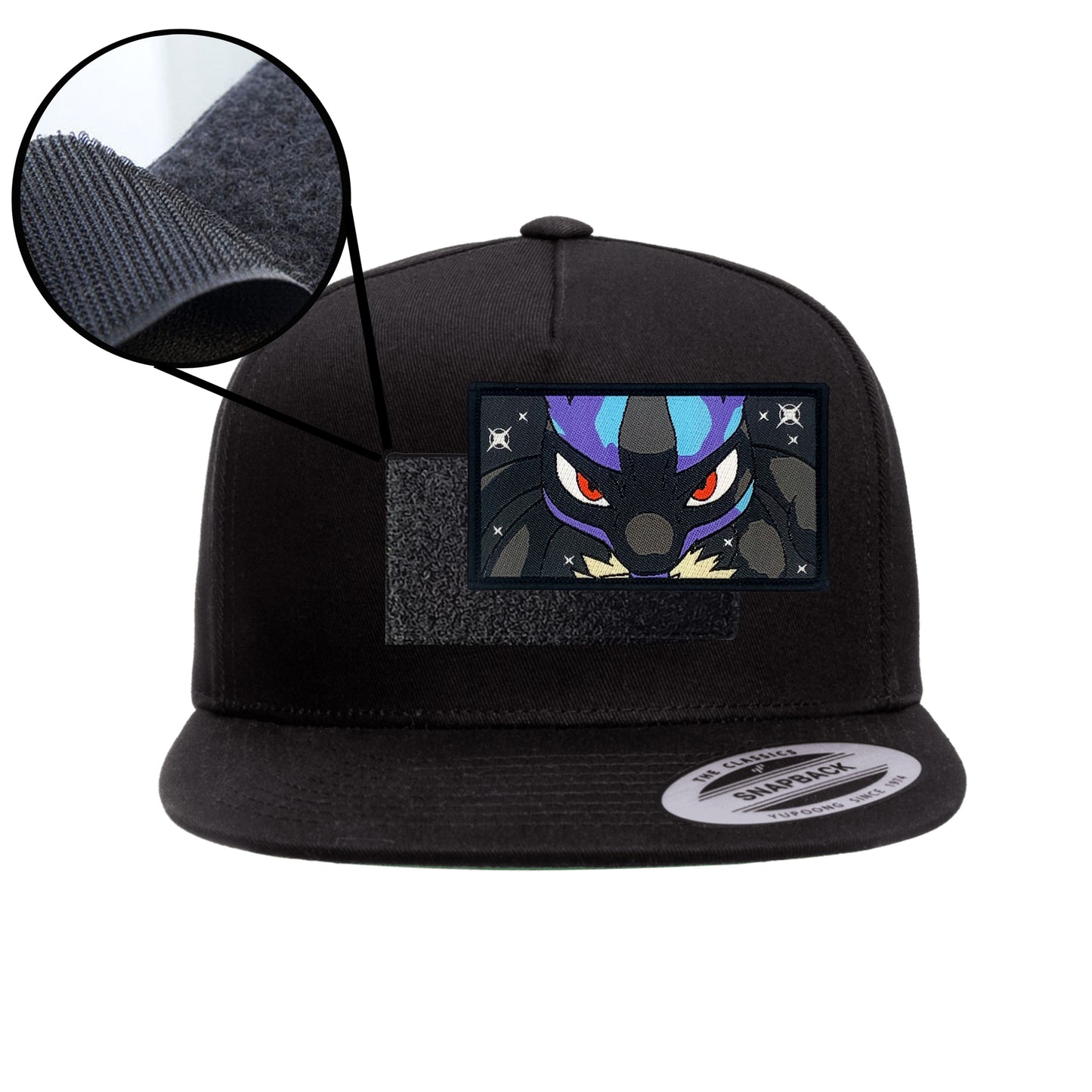 Lucario Black Snap-Back Hat Velcro