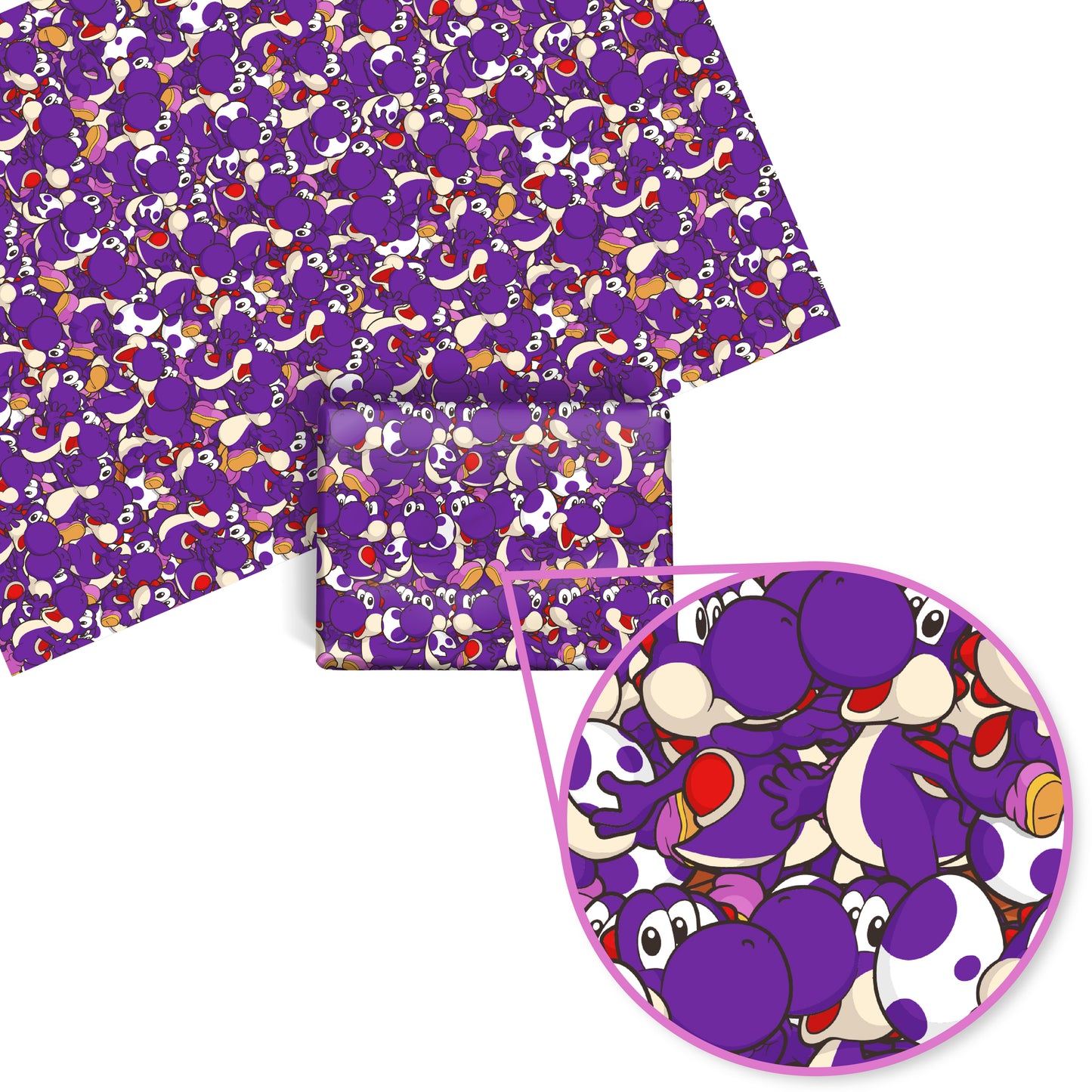 Yoshi Mario Wrapping Paper (Purple)