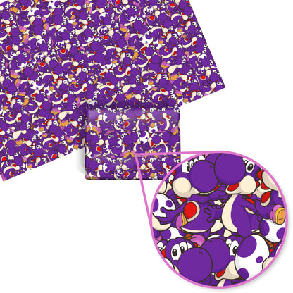 Yoshi Mario Wrapping Paper (Purple)