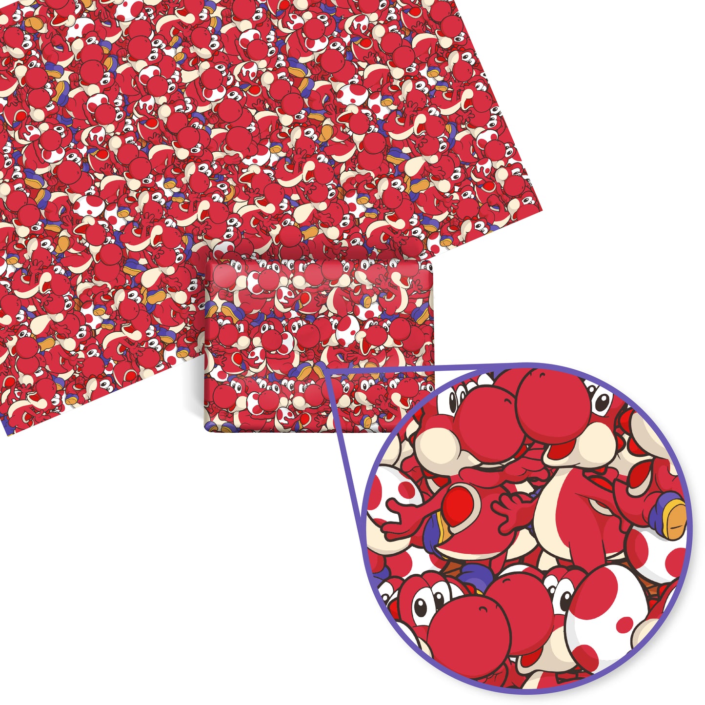 Yoshi Mario Wrapping Paper (Red)