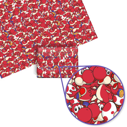 Yoshi Mario Wrapping Paper (Red)
