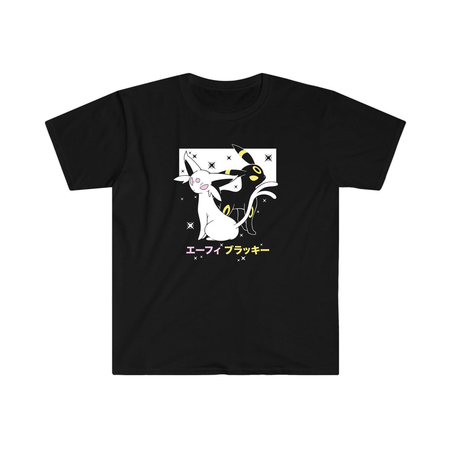 Espeon & Umbreon Black T-Shirt