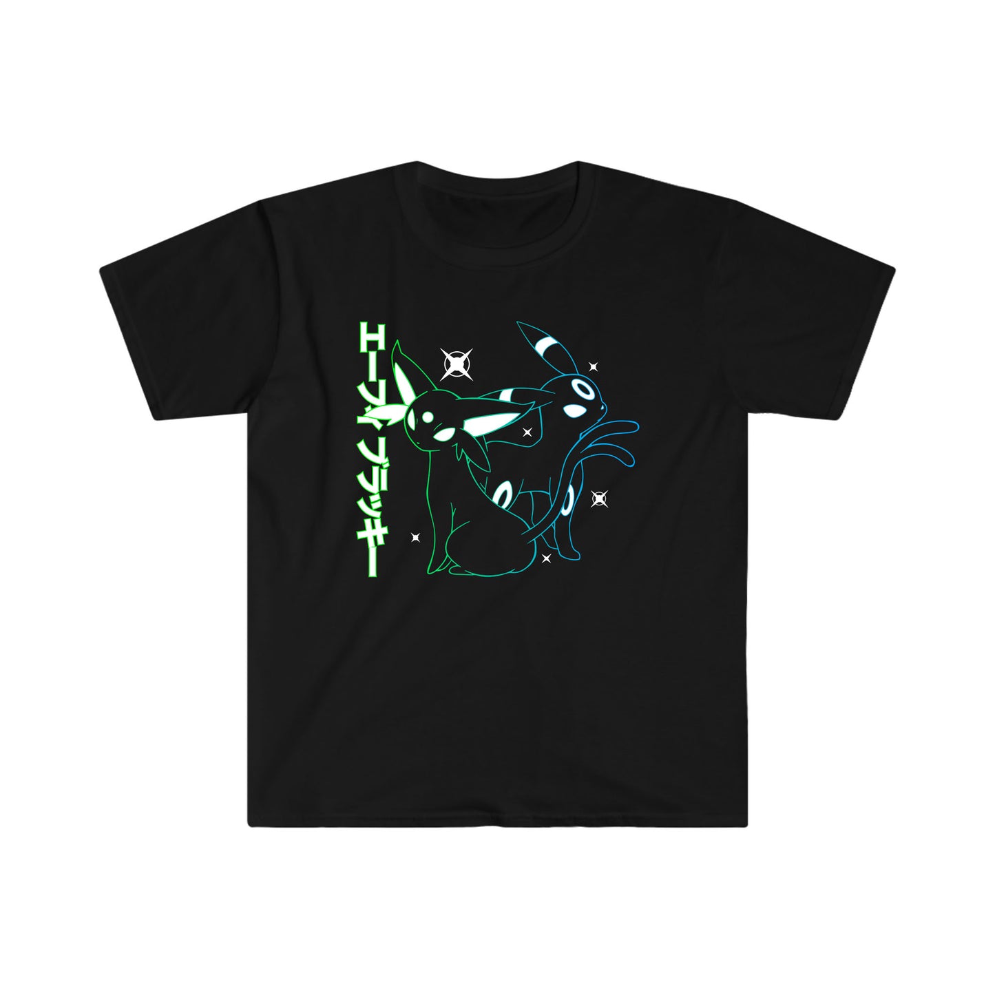 Espeon & Umbreon Black T-Shirt