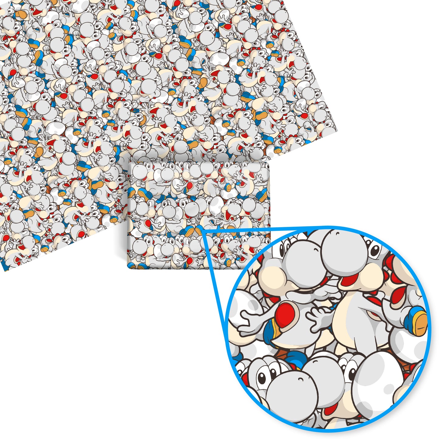 Yoshi Mario Wrapping Paper (White)