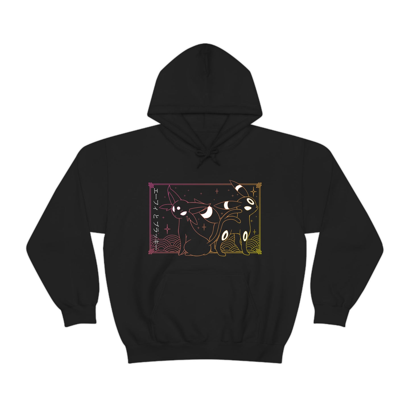 Espeon & Umbreon Black Hoodie