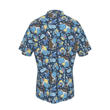 Blastoise (Dark Blue) Button Shirt