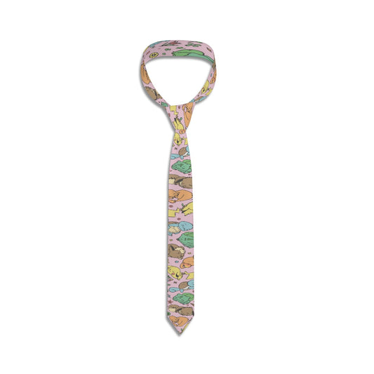 Sleeping Starter (Pink) Necktie