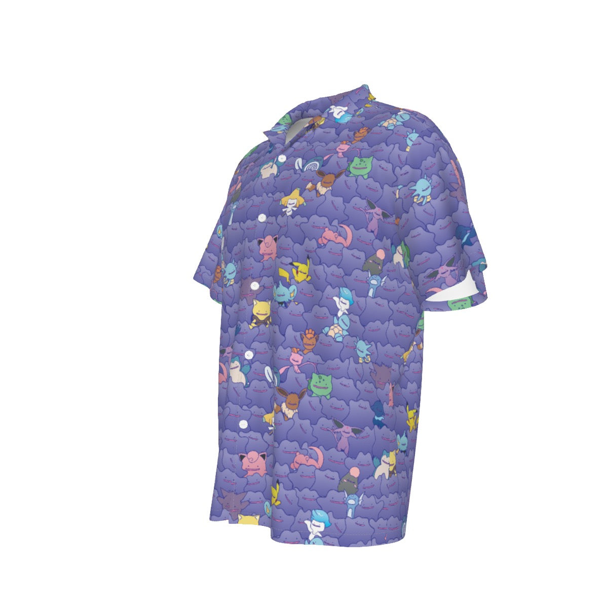All-Over Print Men's Hawaiian Shirt With Button Closure