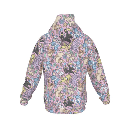 Eeveelutions (Pink) Pattern Hoodie