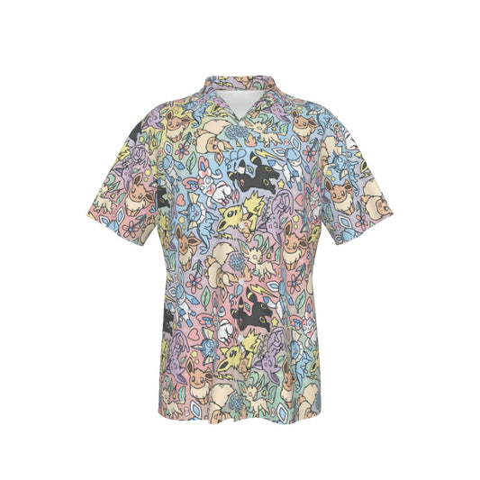 Eeveelutions (Rainbow) Button Shirt