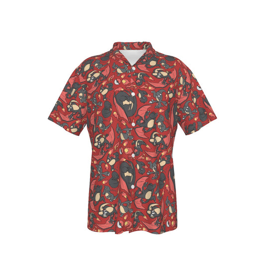 Charizard Shiny (Red) Button Shirt