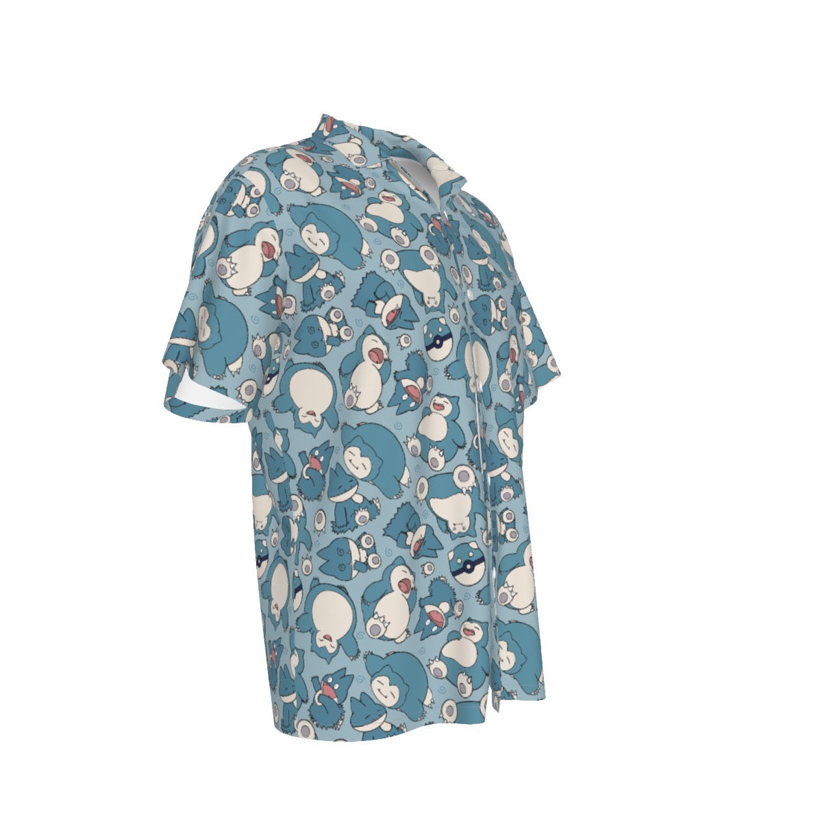 All-Over Print Men's Hawaiian Shirt With Button Closure