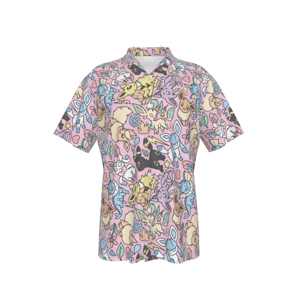 Eeveelutions (Pink) Button Shirt