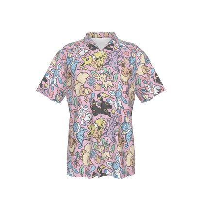 Eeveelutions (Pink) Button Shirt