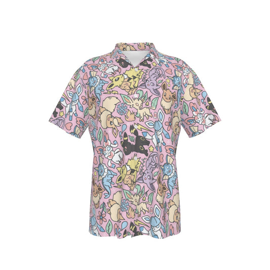 Eeveelutions (Pink) Button Shirt