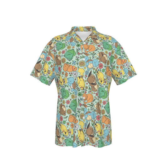 Sleeping Starter (Green) Button Shirt