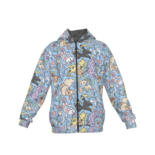 Eeveelutions (Blue) Pattern Hoodie