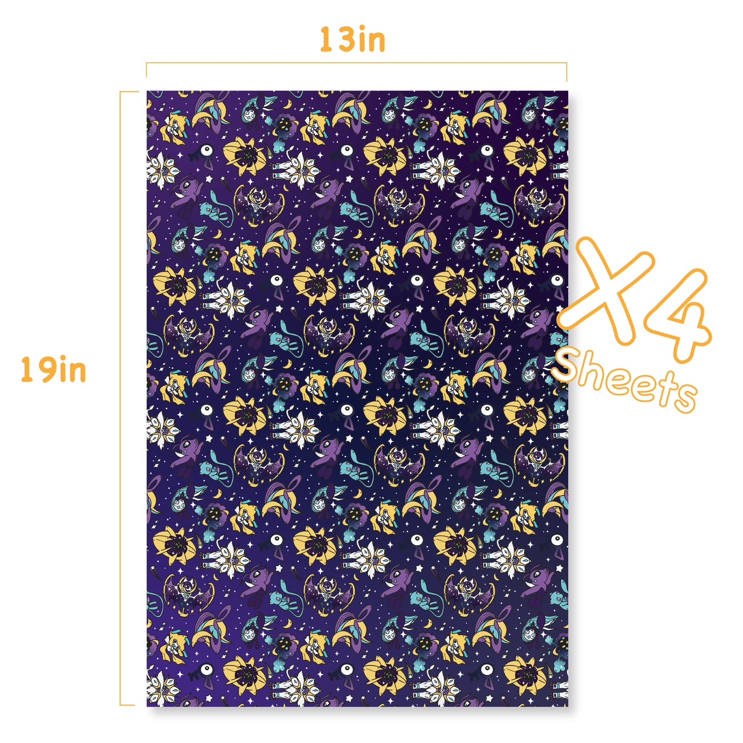 Galaxy Pattern Wrapping Paper Sheets