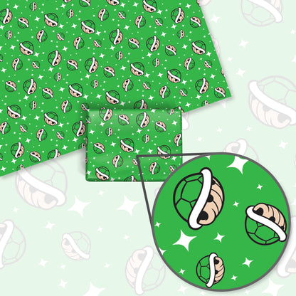 Green Shells Wrapping Paper Sheets