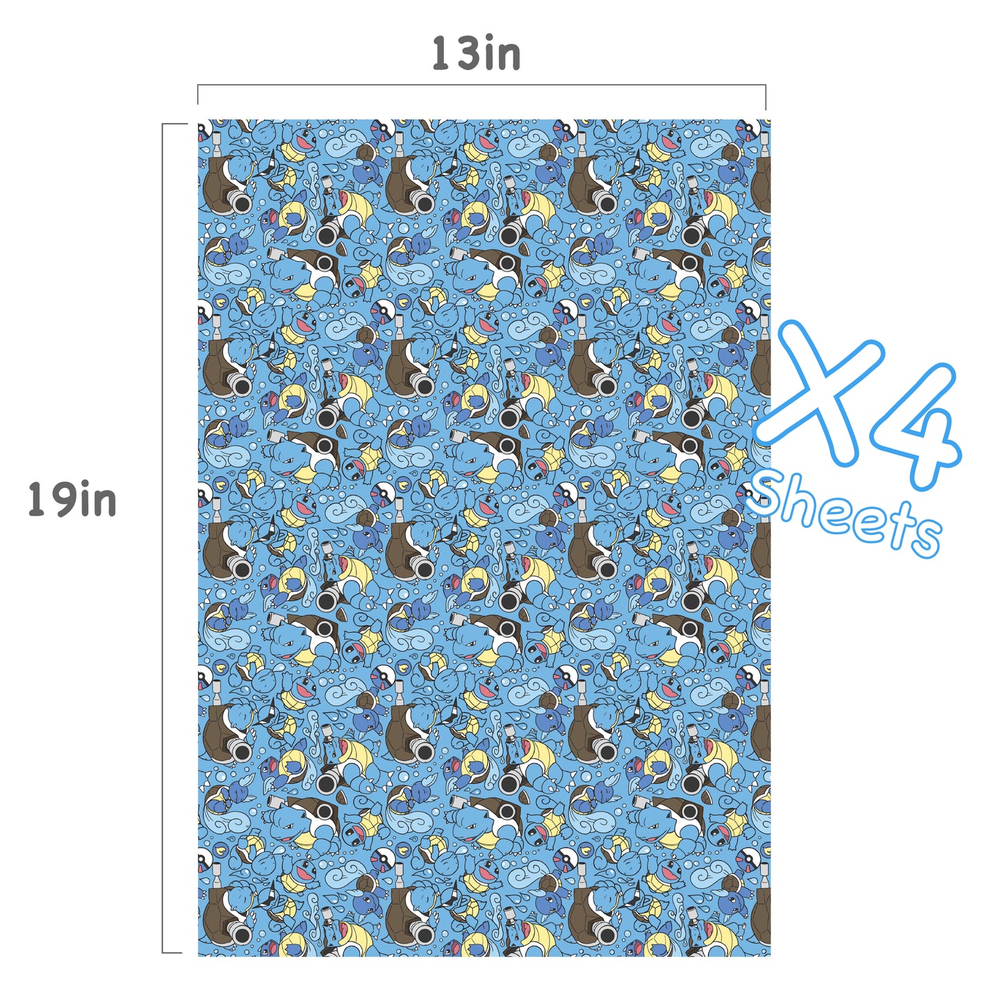 Blastoise Wrapping Paper Sheets