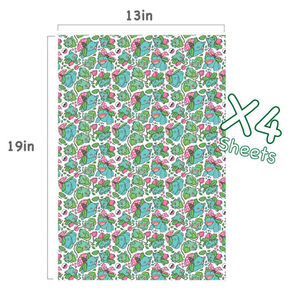 Bulbasaur Evolution Wrapping Paper Sheets