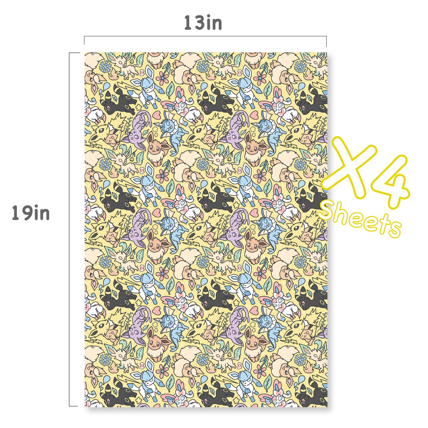 Eeveelution Wrapping Paper Sheets