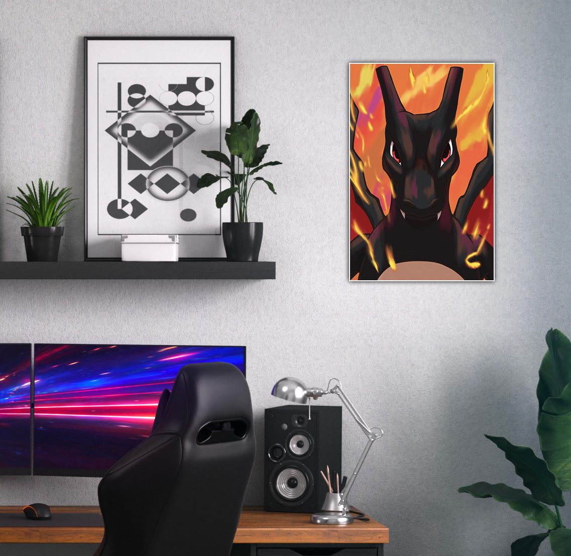 Shiny Charizard Wall Poster